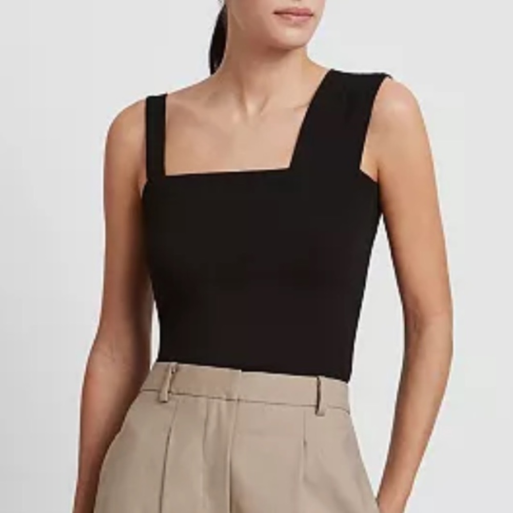 NWOT Marcella NYC Asymmetrical Moma Tank Top Square Neckline